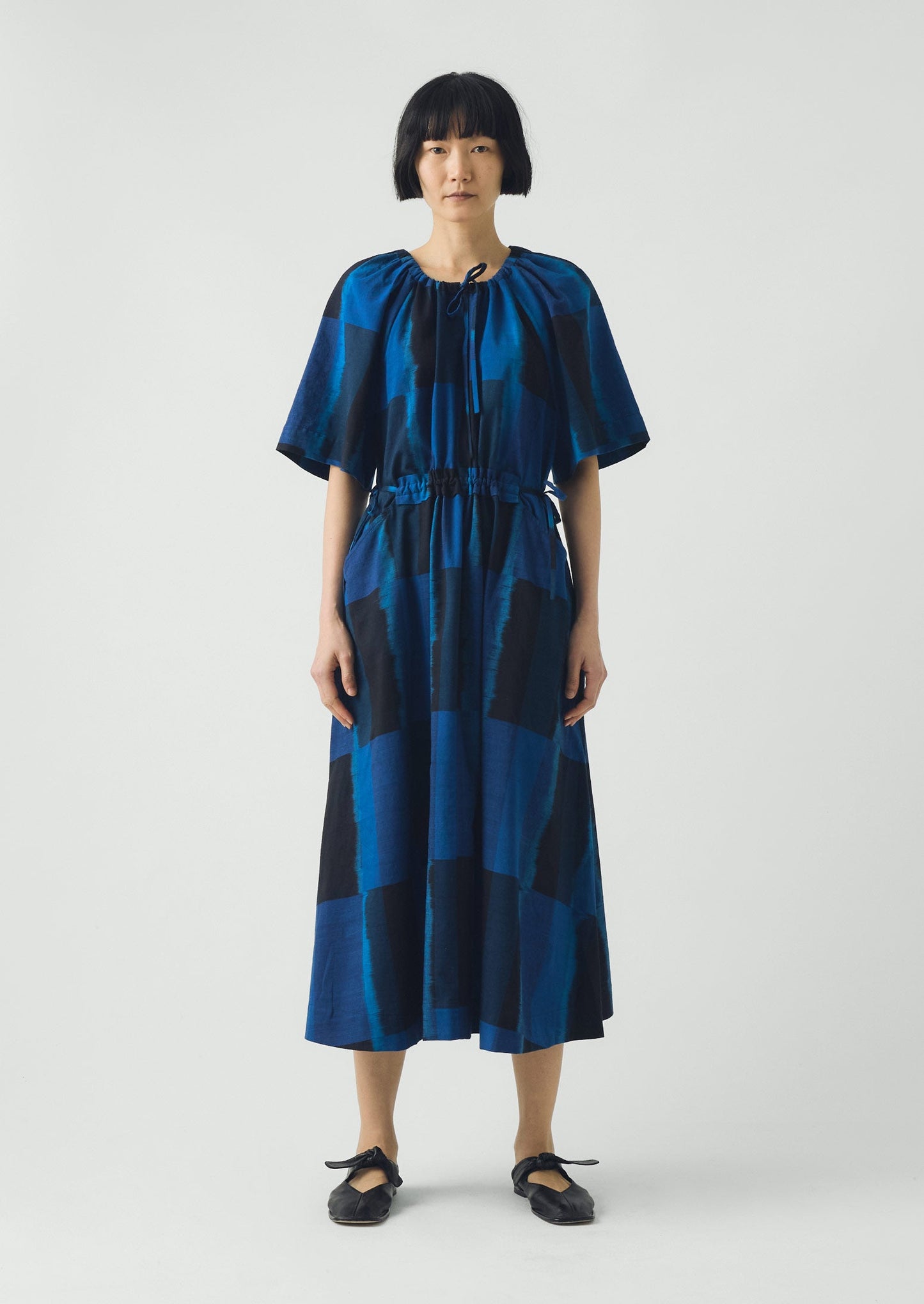 Sobremesa Cotton Ikat Dress | Bright Blue