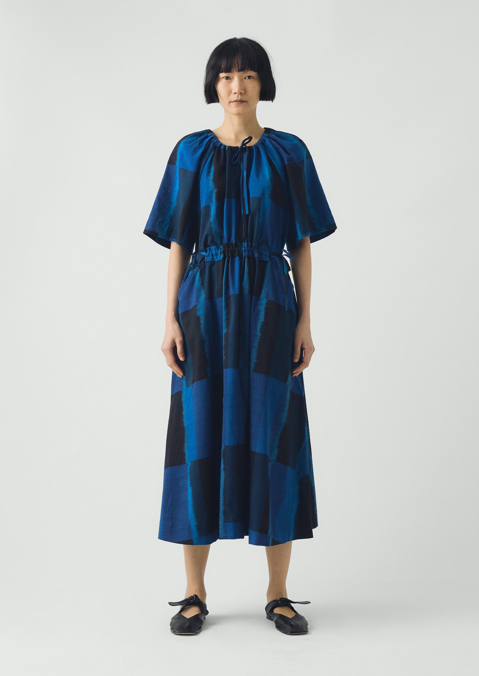 Sobremesa Cotton Ikat Dress | Bright Blue