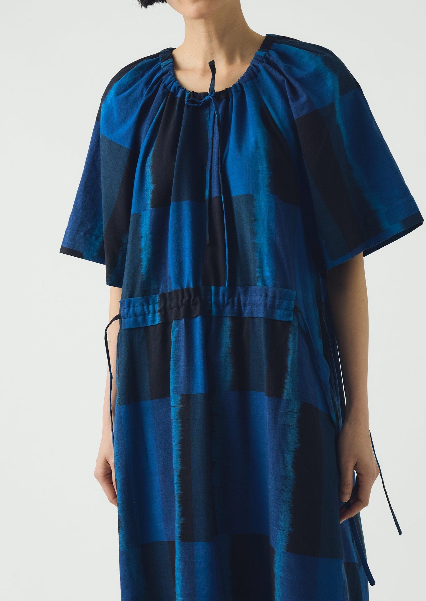 Sobremesa Cotton Ikat Dress | Bright Blue