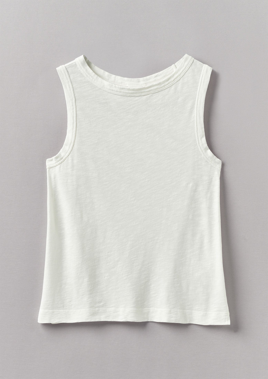 Sian Garment Dyed Organic Cotton Tank Top | Chalk