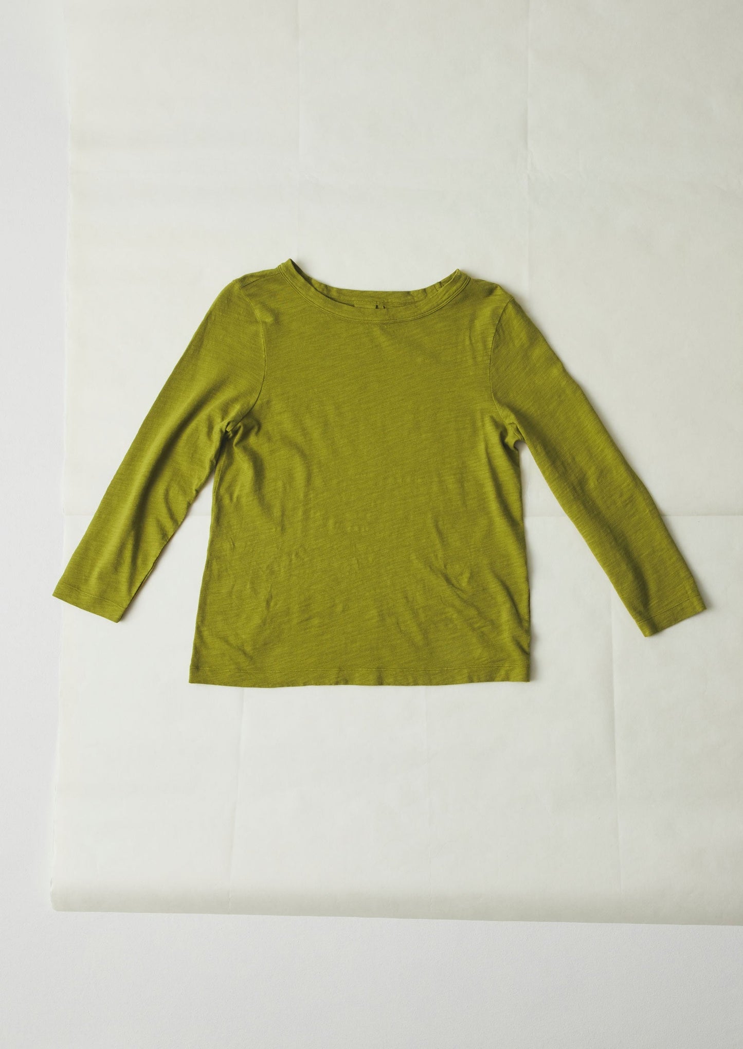 Lia Garment Dyed Boat Neck Tee | Pea Shoot