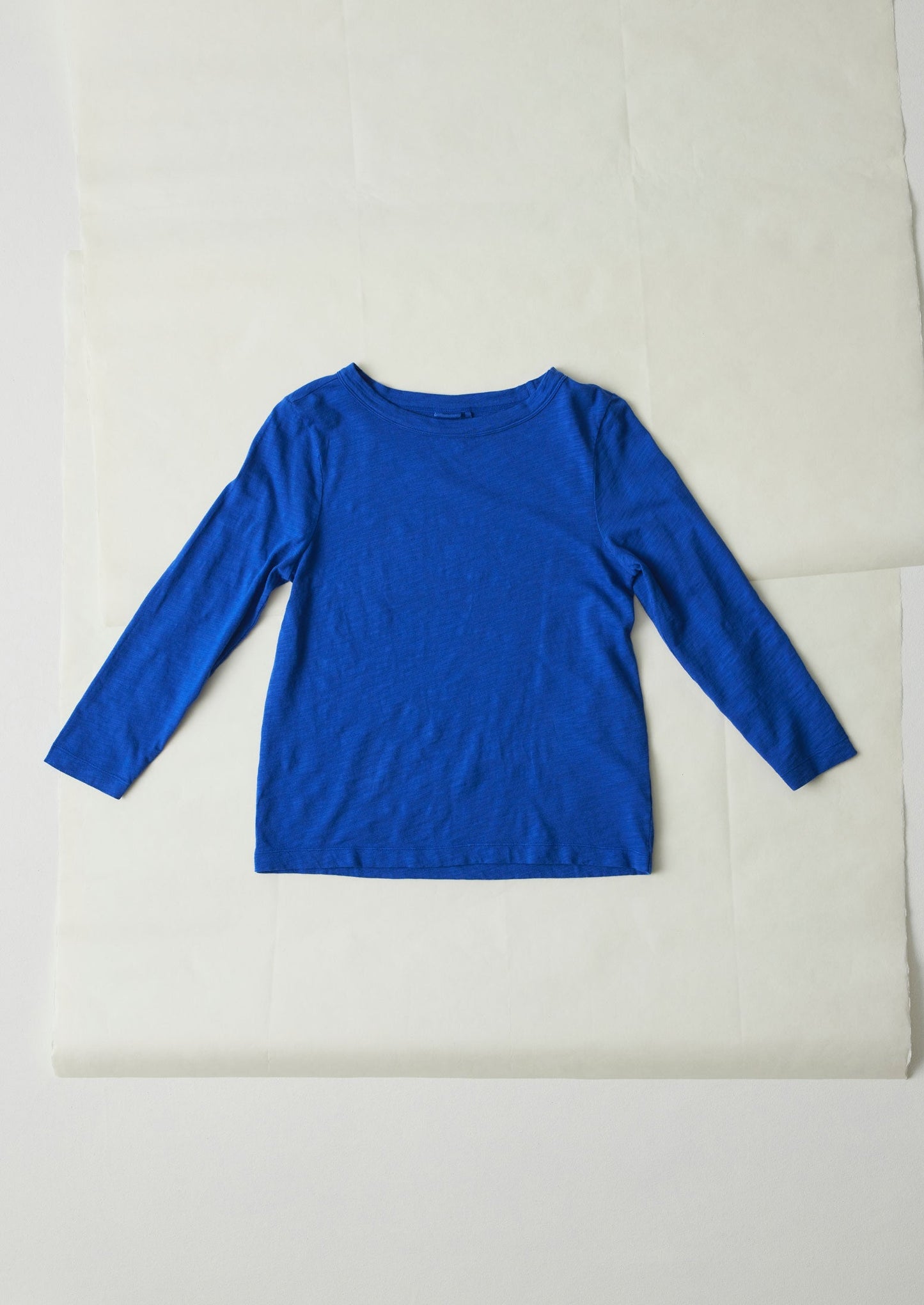 Lia Garment Dyed Boat Neck Tee | Smalt