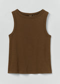 Sian Garment Dyed Organic Cotton Tank Top | Bronze Green