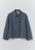 Hickory Stripe Denim Jacket | Ecru/Indigo