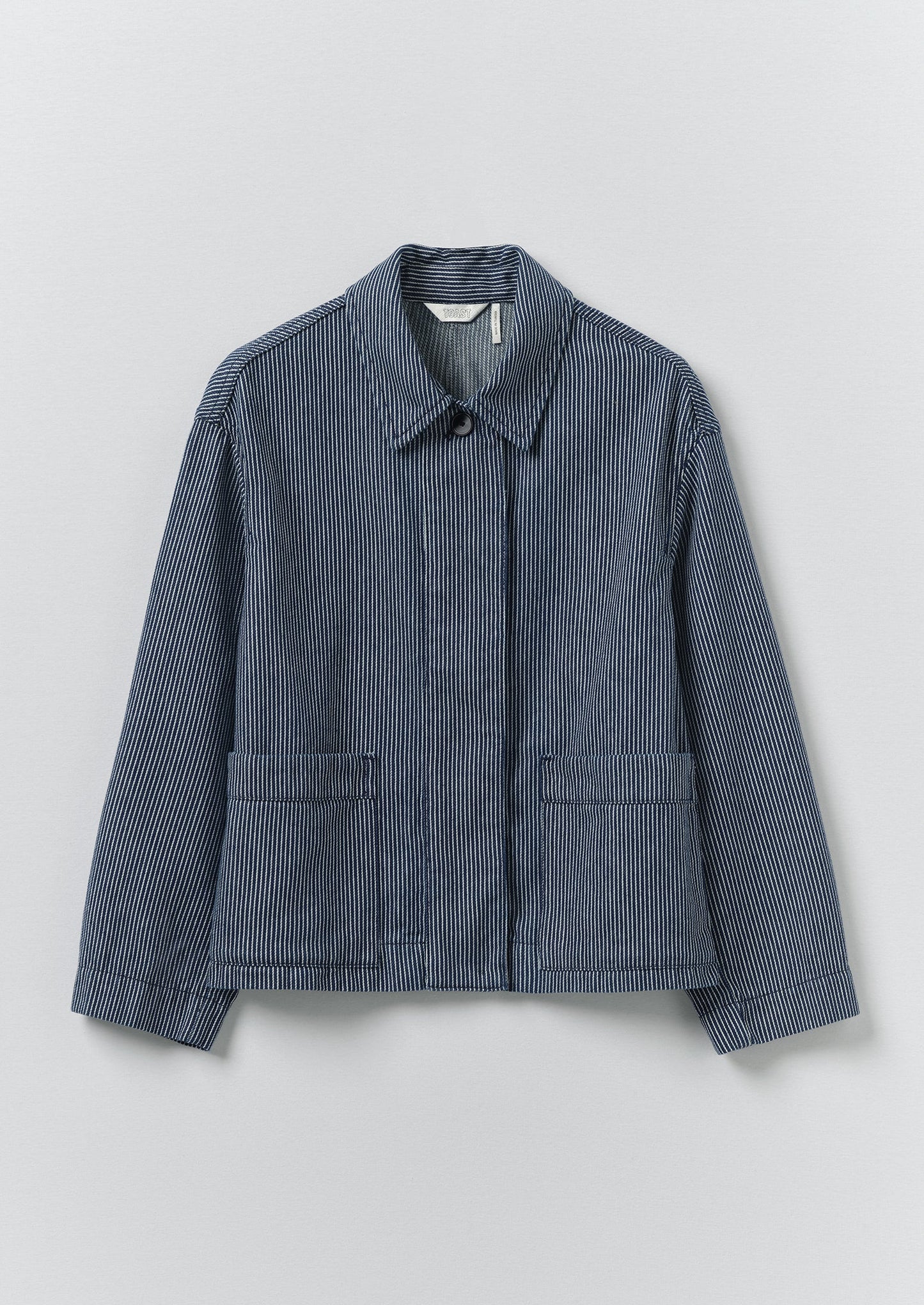 Hickory Stripe Denim Jacket | Ecru/Indigo