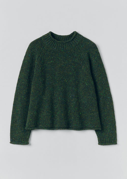 Orla Donegal Wool Sweater | Emerald