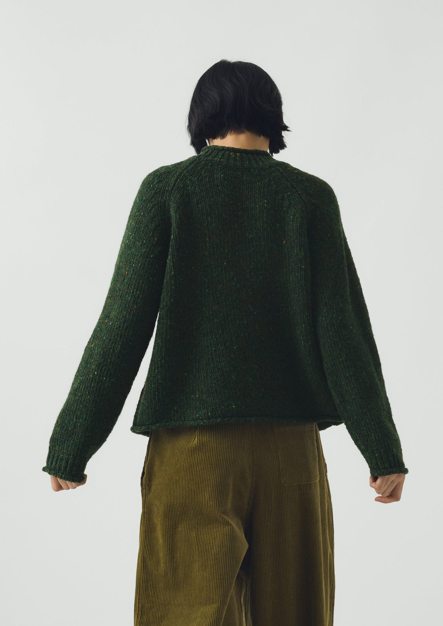 Orla Donegal Wool Sweater | Emerald