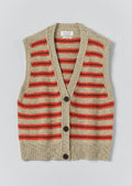 Jacquard Stripe Linen Cotton Tank | Red Multi