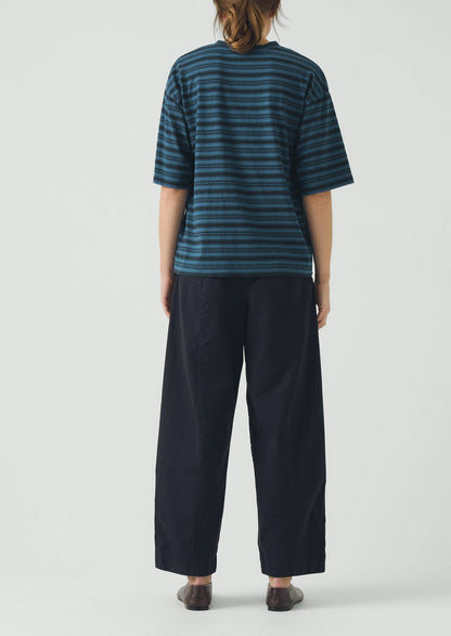 Sculpted Organic Cotton Twill Trousers | Slate