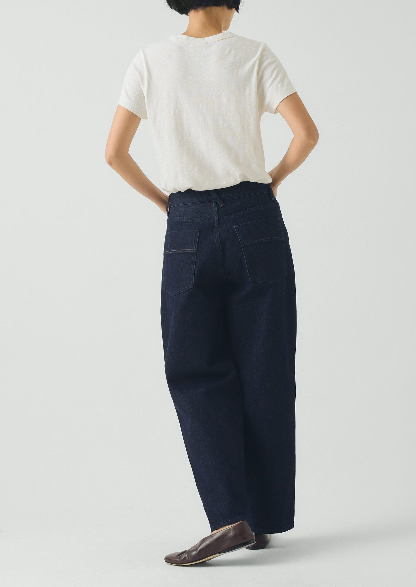 Indigo Denim Tapered Trousers | Indigo