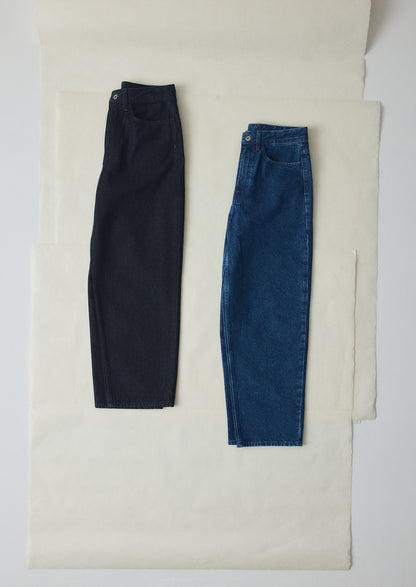 Indigo Denim Tapered Trousers | Indigo