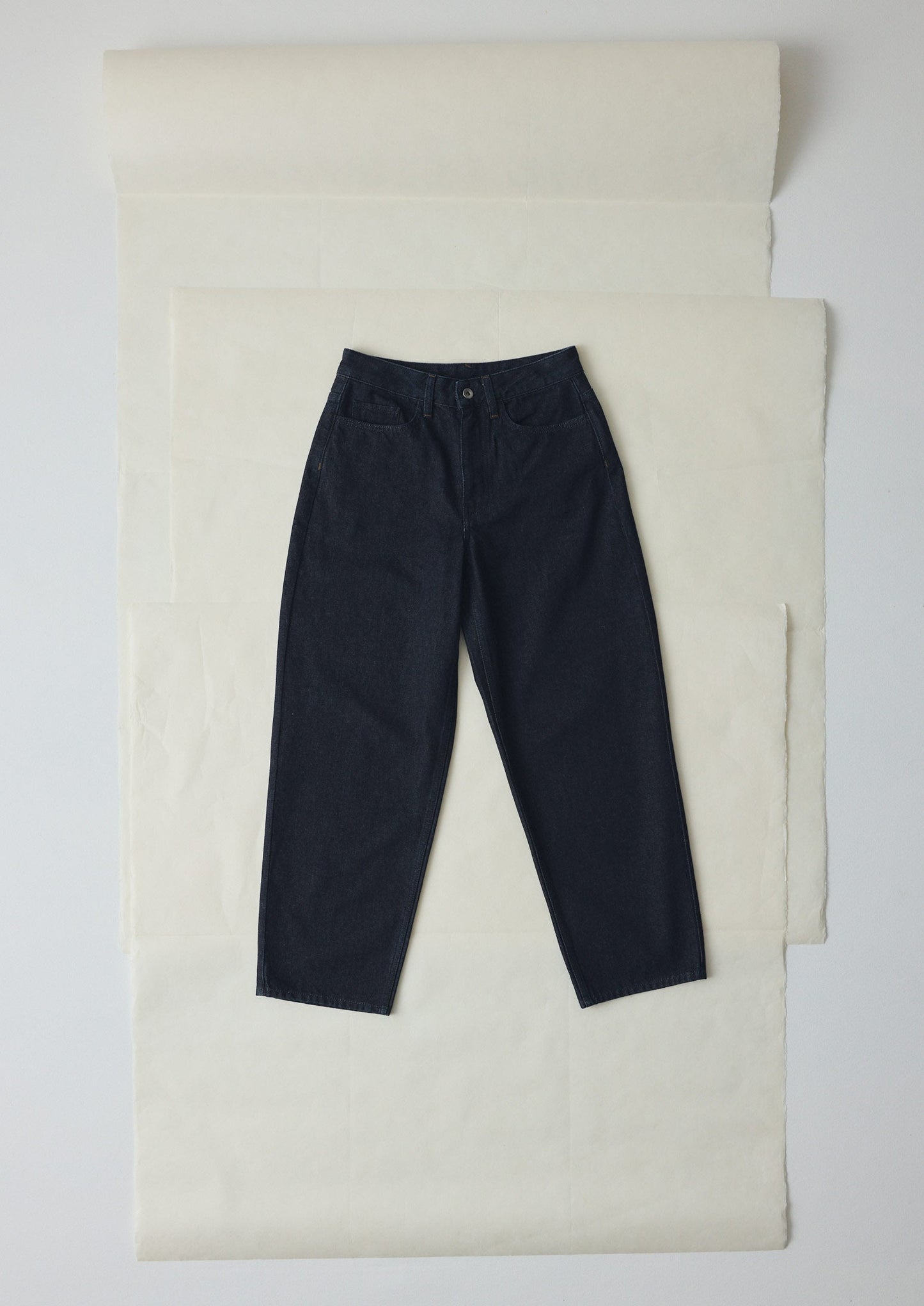 Indigo Denim Tapered Trousers | Indigo
