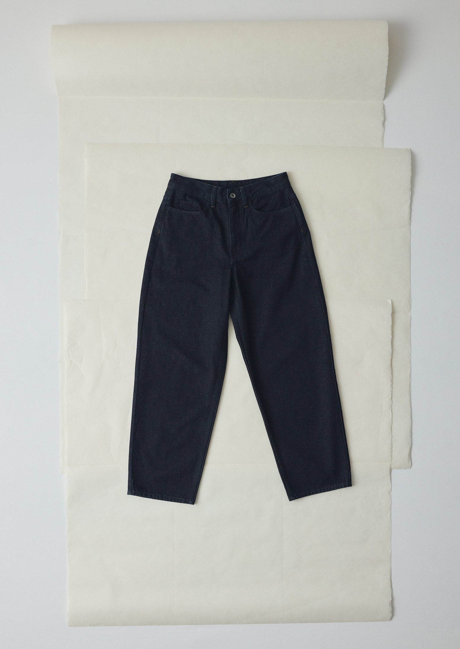 Indigo Denim Tapered Trousers | Indigo
