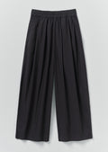 Pleated Pull On Cotton Poplin Trousers | Slate