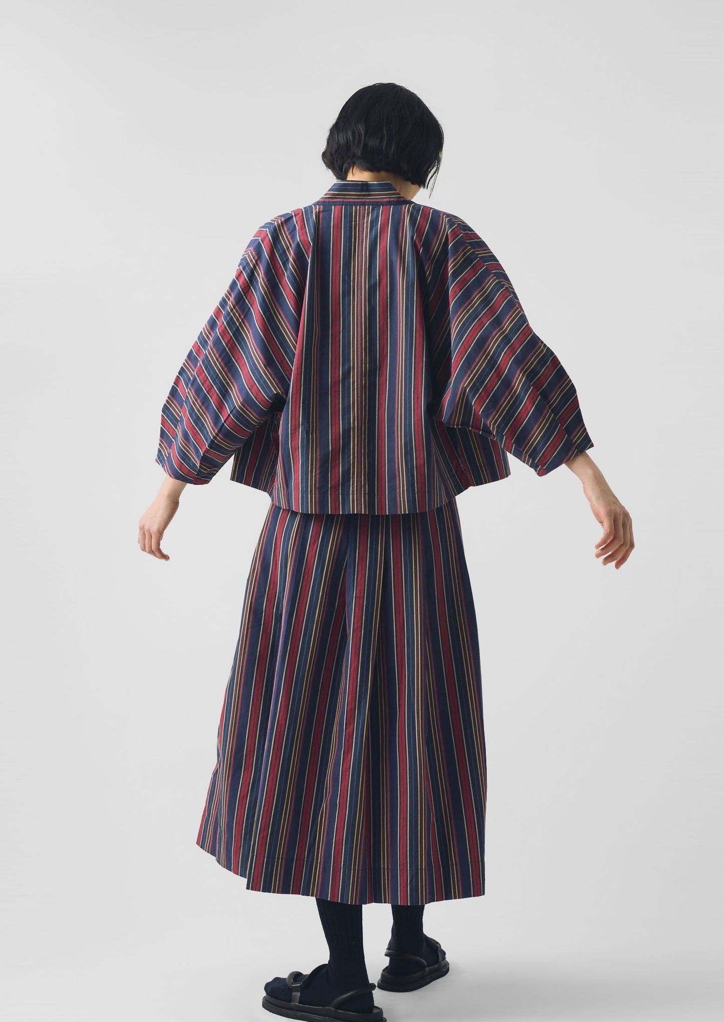 Pantry Stripe Cotton Wrap Shirt | Provencal Blue