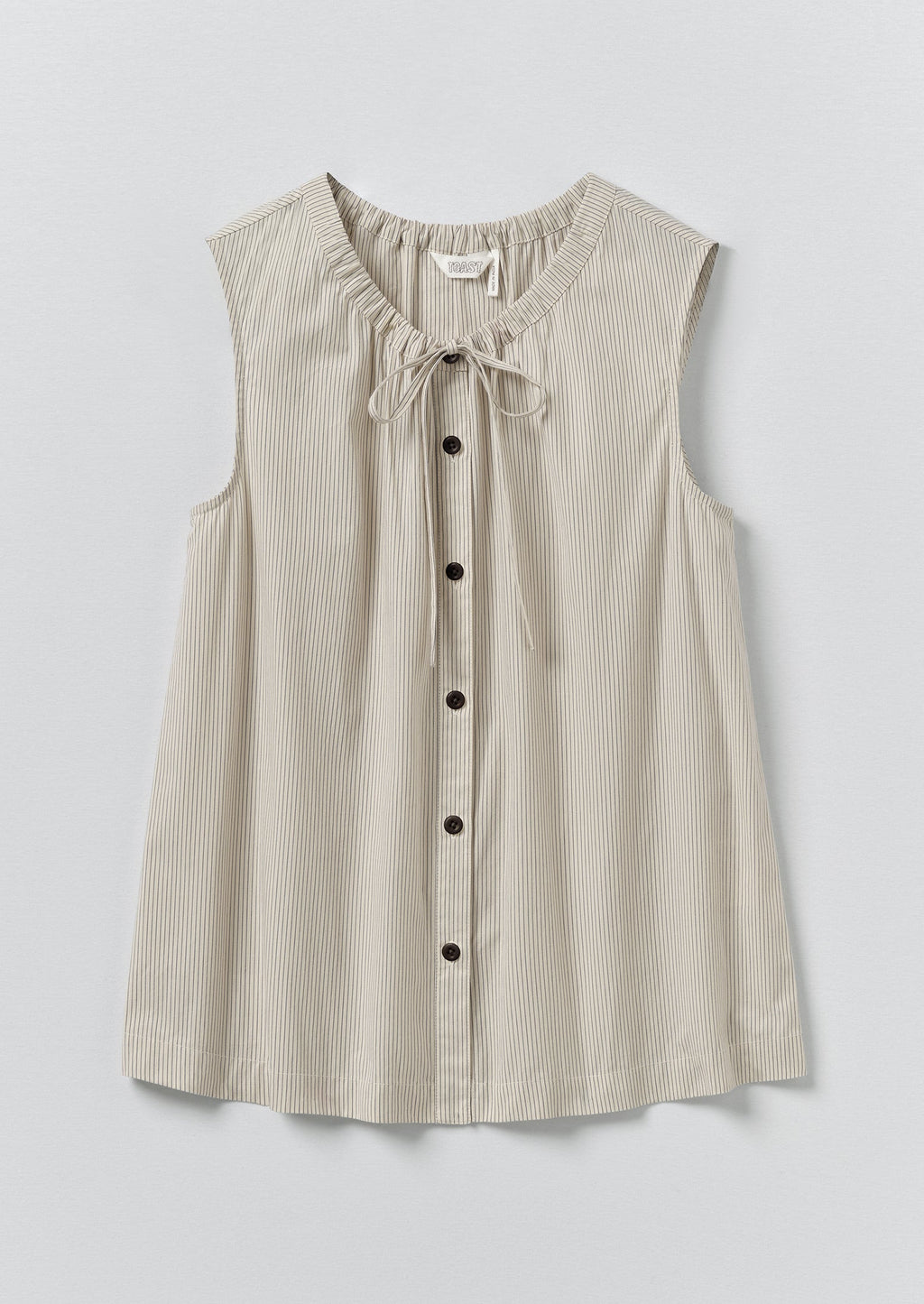Mini Stripe Cotton Top | Sunwashed Blue