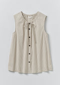Mini Stripe Cotton Top | Sunwashed Blue