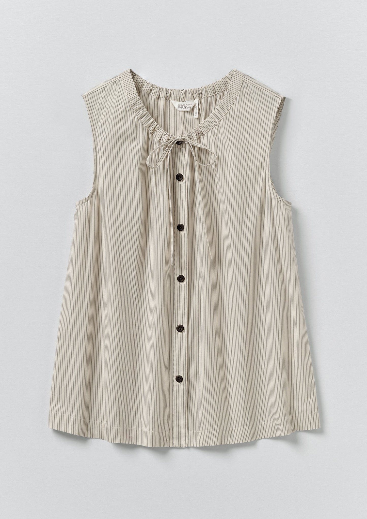 Mini Stripe Cotton Top | Sunwashed Blue