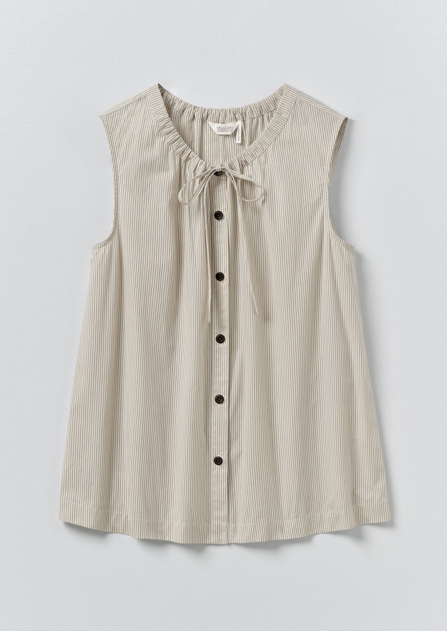 Mini Stripe Cotton Top | Sunwashed Blue