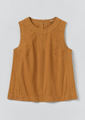 Panelled Garment Dyed Sleeveless Top | Dhal