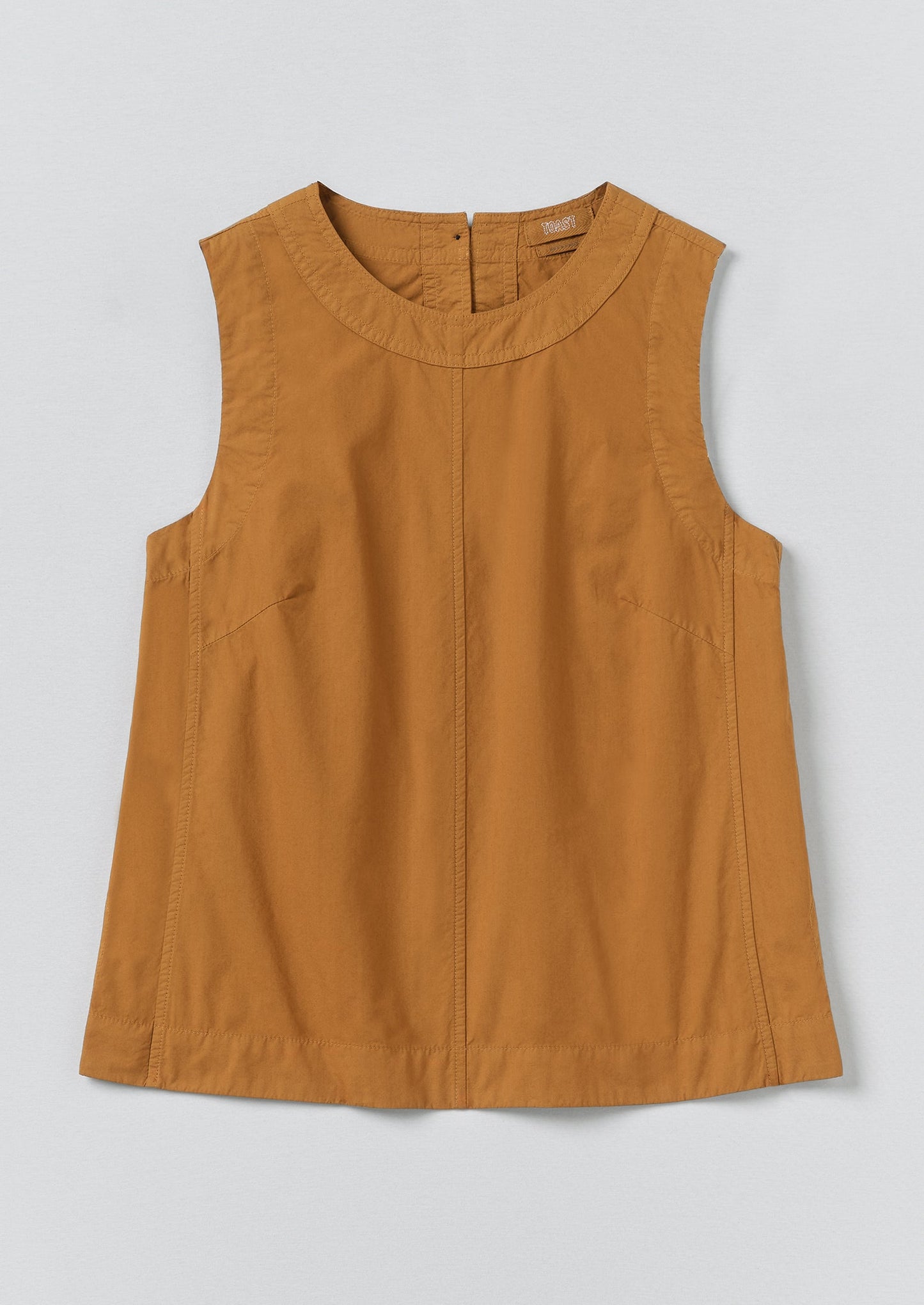 Panelled Garment Dyed Sleeveless Top | Dhal