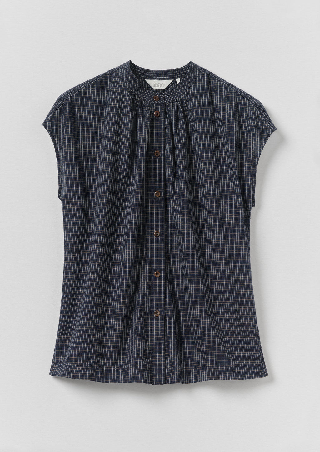 Slubby Check Short Sleeve Shirt | Ink