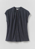 Slubby Check Short Sleeve Shirt | Ink