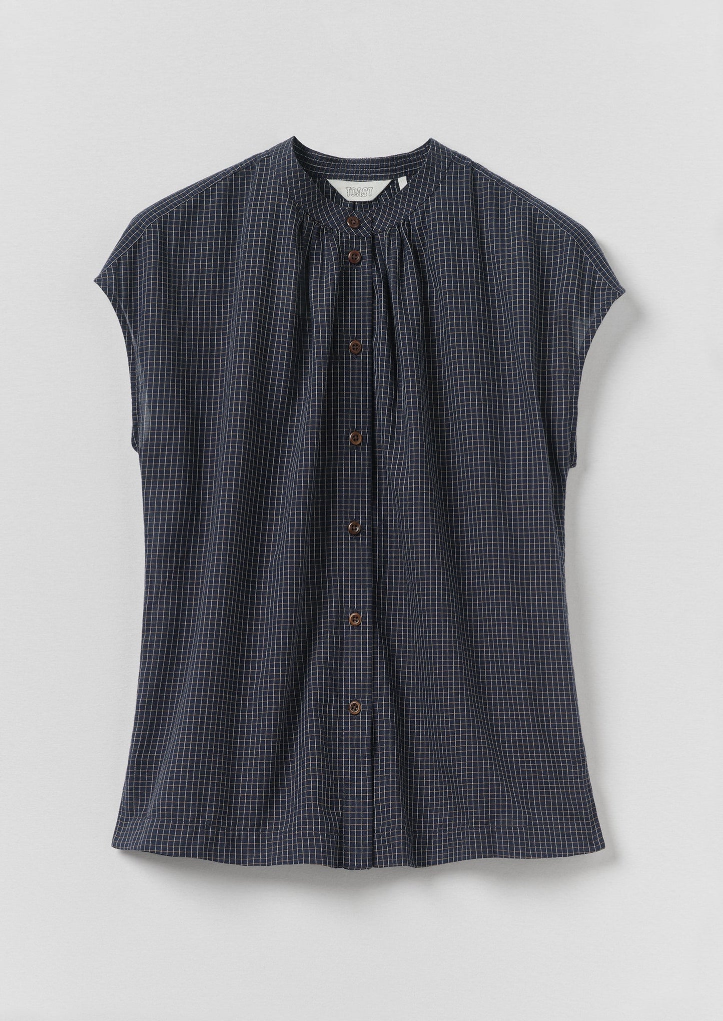 Slubby Check Short Sleeve Shirt | Ink