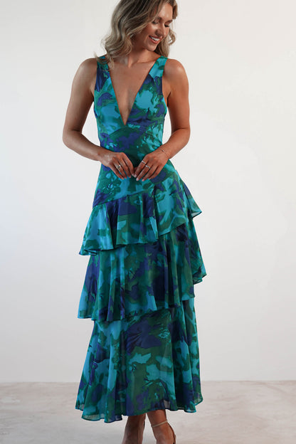 Veda Ruffle Midi Dress