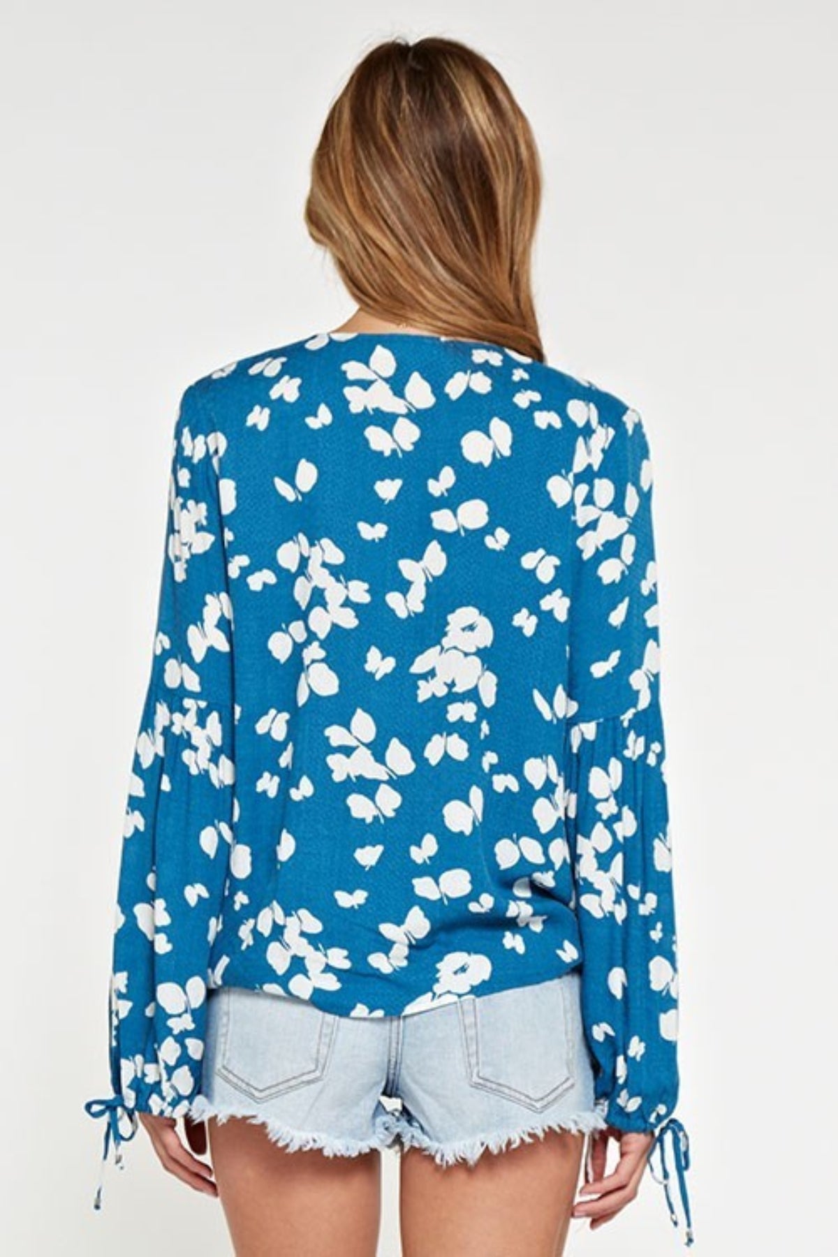 Pieris Butterfly Ocean Blue Top