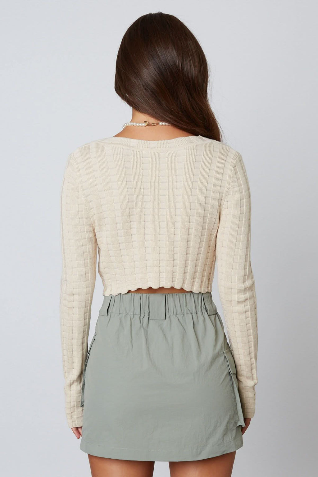 Paige Natural Tie-Front Sweater Top