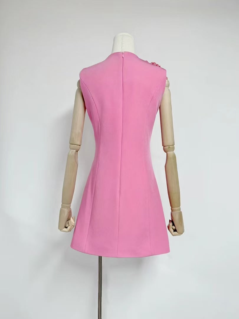Livette - Flower 3D Effect Mini Dress