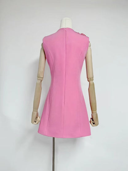 Livette - Flower 3D Effect Mini Dress