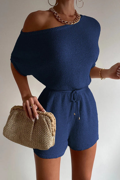 Miami Knit Romper - Steel