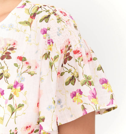Couturebud The Dominique Dress - Pink Bluebonnet