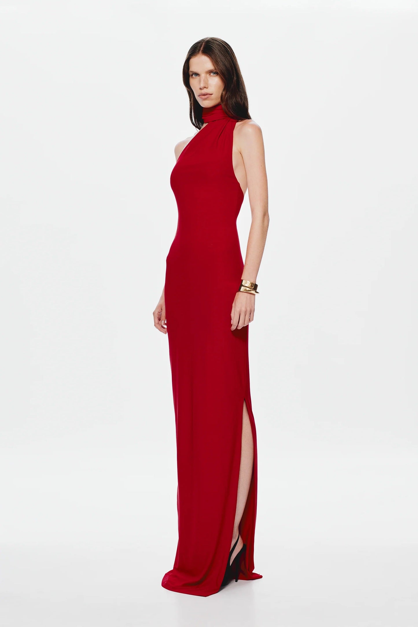 Misha Nicolette Jersey Maxi Dress - Cherry