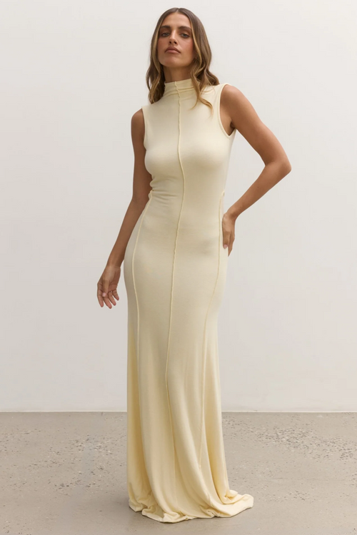 Mae Maxi Dress - Lemon
