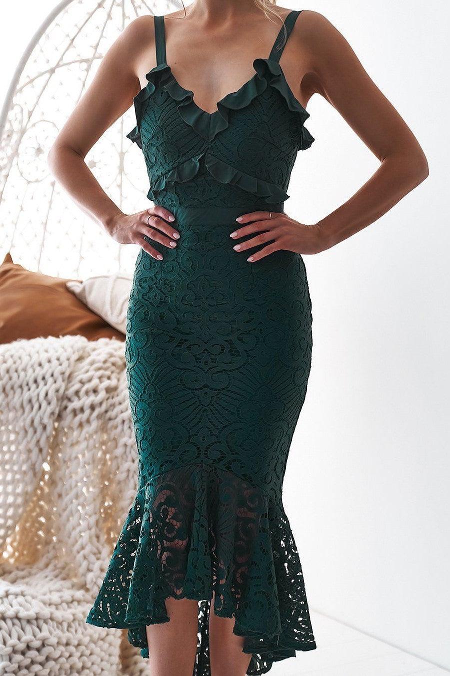 Leanne Dress - Emerald Green