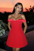 Ebony Mini Dress - Red