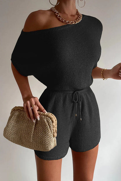 Miami Knit Romper - Black