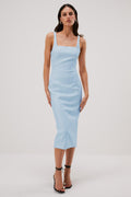 Misha Beck Bonded Midi Dress - Sky Blue