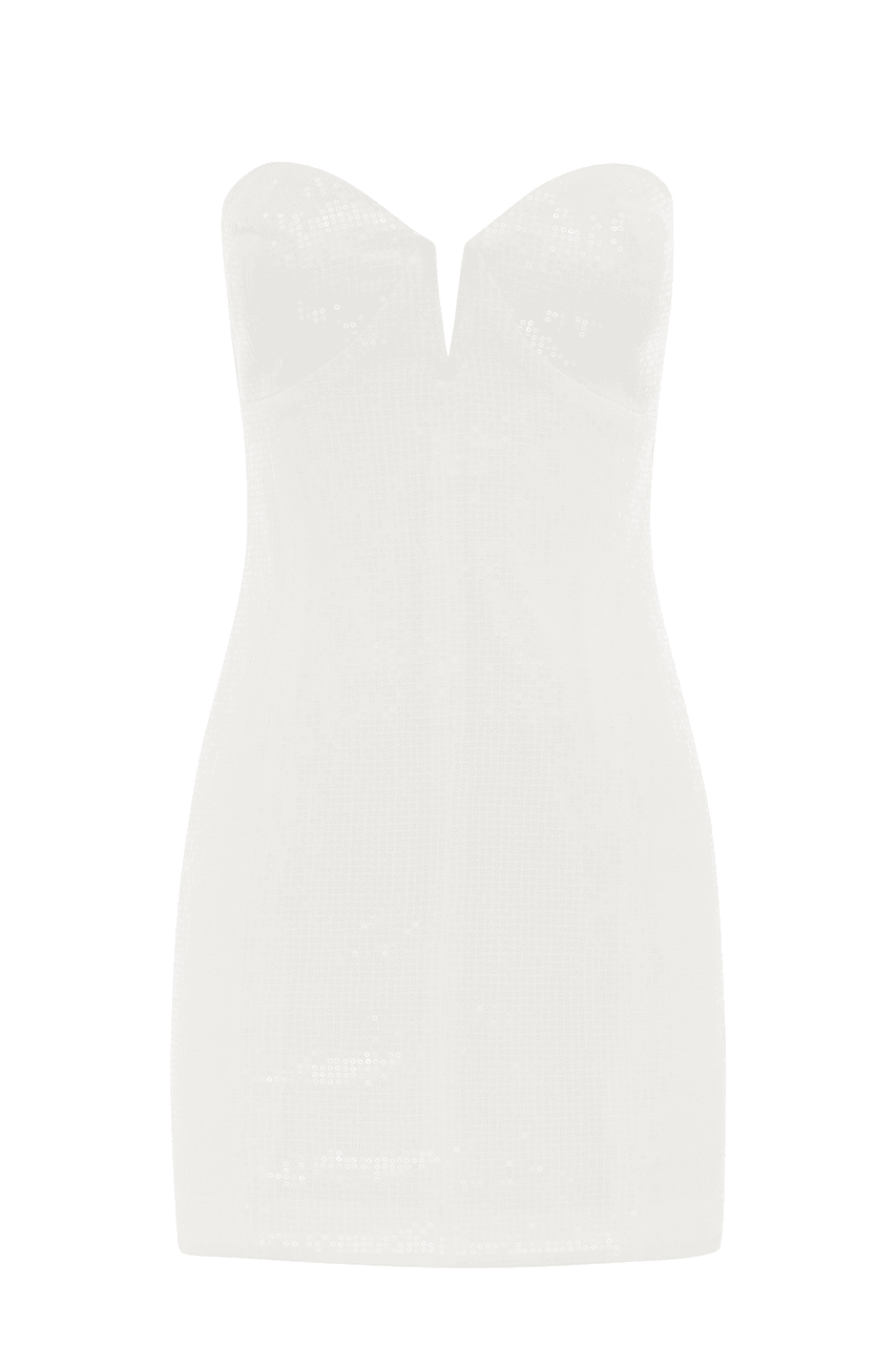 Nicki Mini Dress - White Sequin