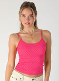 NIKIBIKI Fuchsia Polka Dot Tank Top