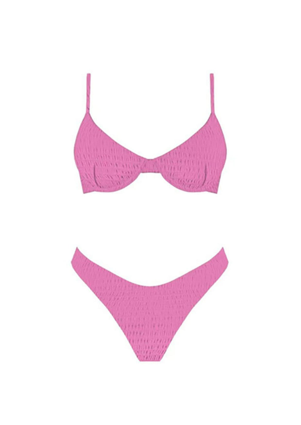 Maua Pink Smocked Bikini
