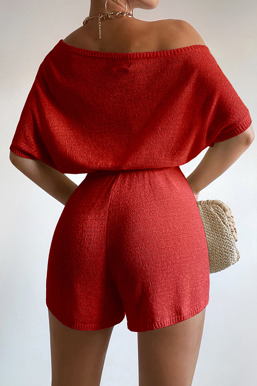 Miami Knit Romper - Red